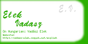 elek vadasz business card